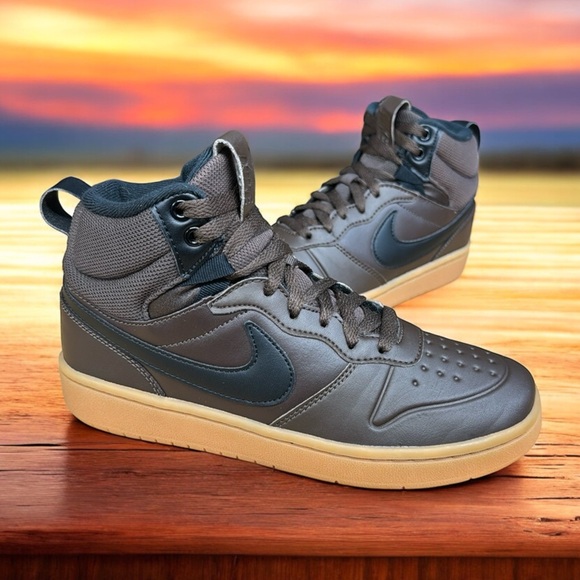 Nike Other - Nike Court Borough Mid 2 Boot GS 'Baroque Brown Gum' #BQ5440-200 - 5.5Y  7.5 Wms
